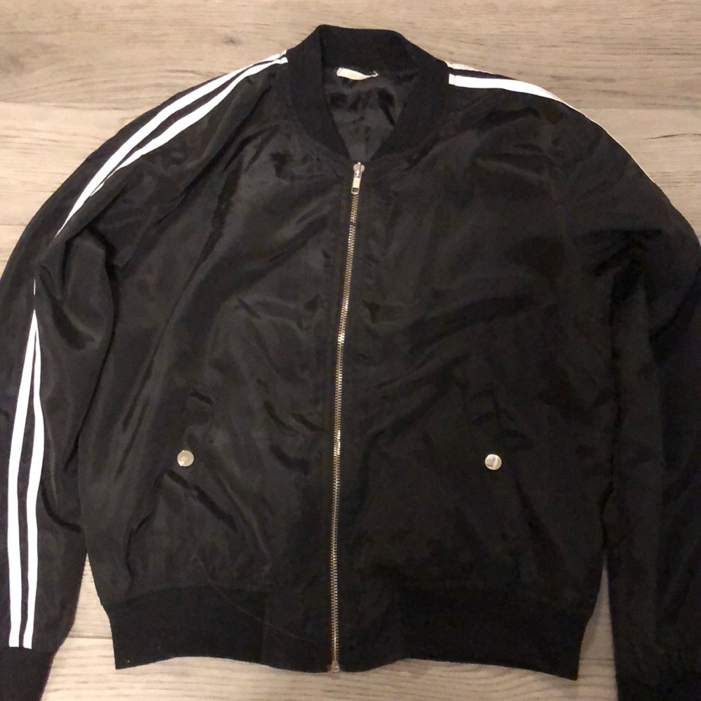 Black bomber jacket